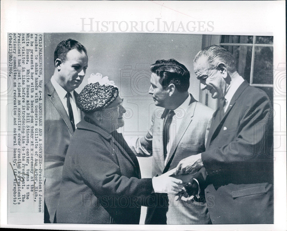 1966 Press Photo Lyndon Johnson US President Washington - Historic Images