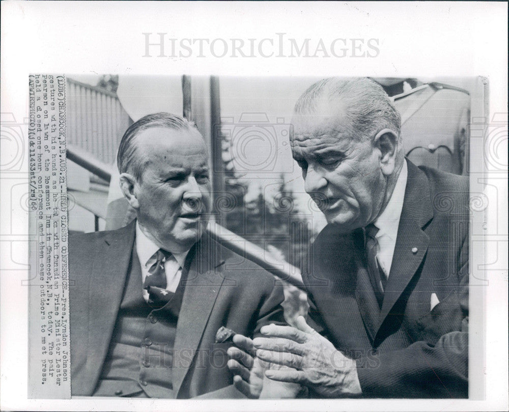 1966 Press Photo Lyndon Johnson president - Historic Images