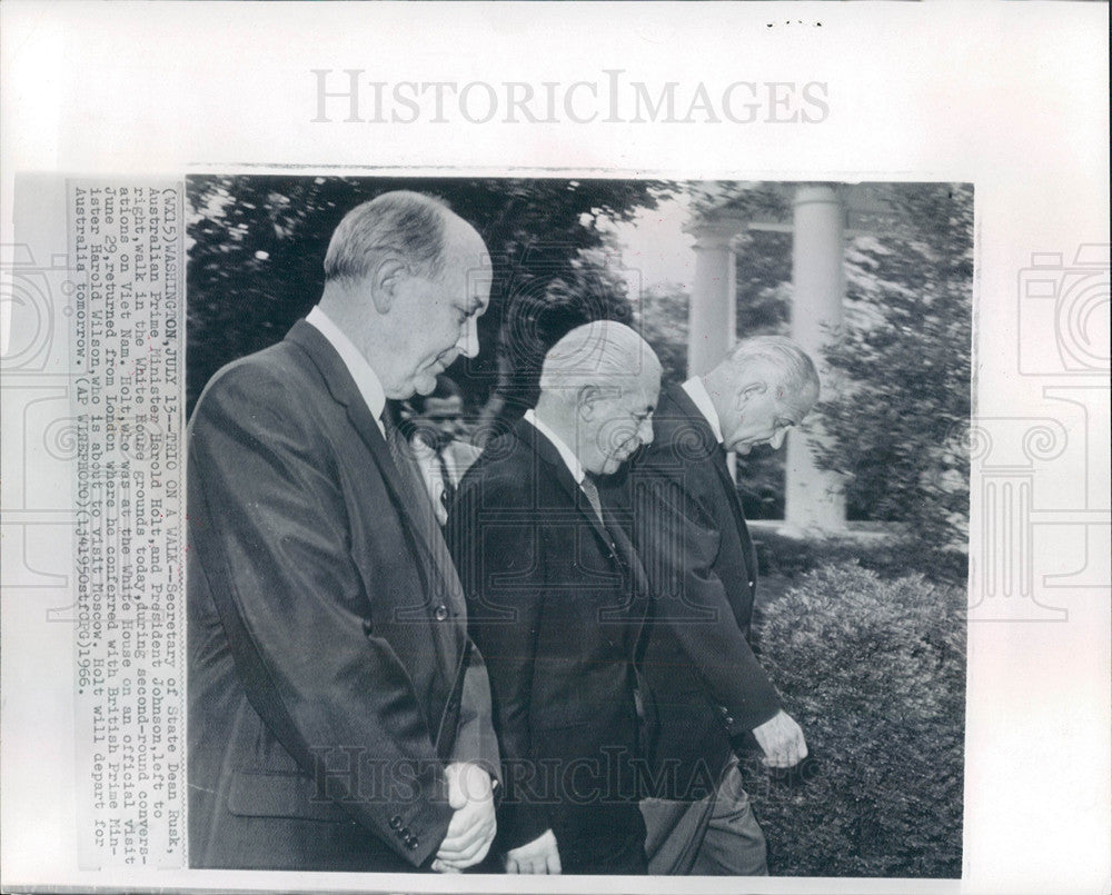 1966 Press Photo Lyndon B.Johnson President USA - Historic Images