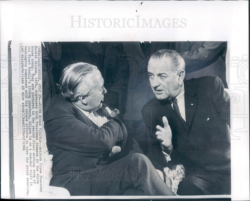 1966 Press Photo Lyndon B.Johnson President USA - Historic Images