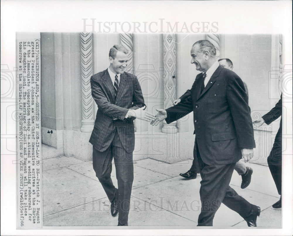 1966 Press Photo Washington Nugent President Johnson - Historic Images