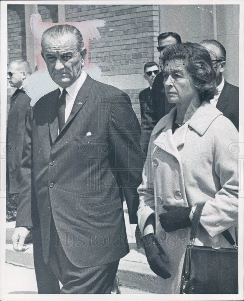 1966 Press Photo President Lyndon Johnson Detroit Visit - Historic Images