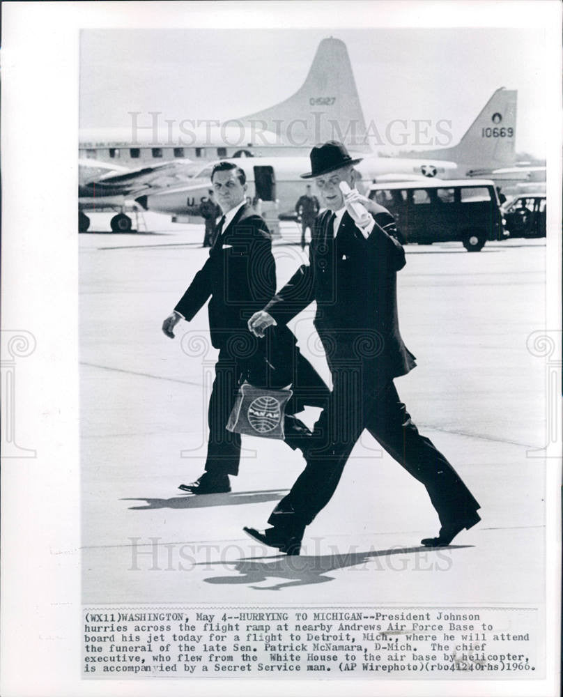 1966 Press Photo Johnson President - Historic Images