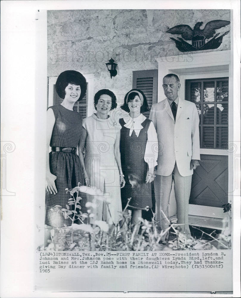 1965 Press Photo First Family at Home - Historic Images