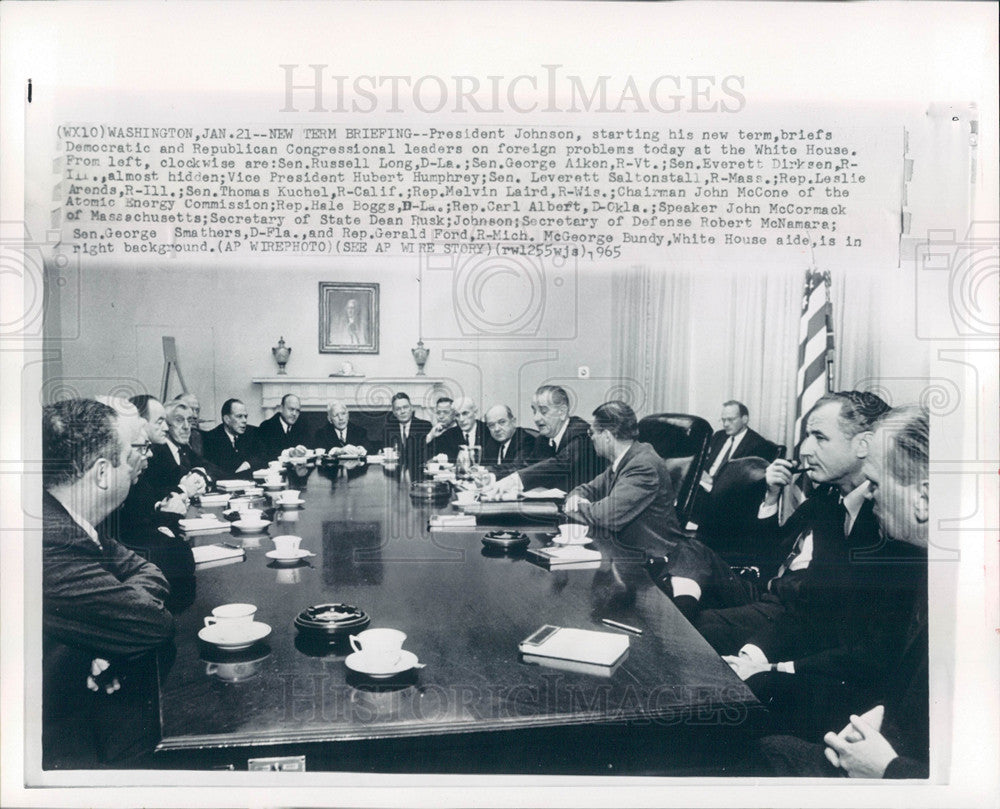 1965 Press Photo Lyndon Baines Johnson President us - Historic Images