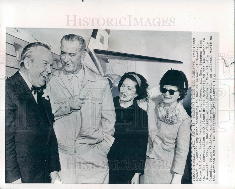 1965 Press Photo Lyndon Baines Johnson lester jearson - Historic Images