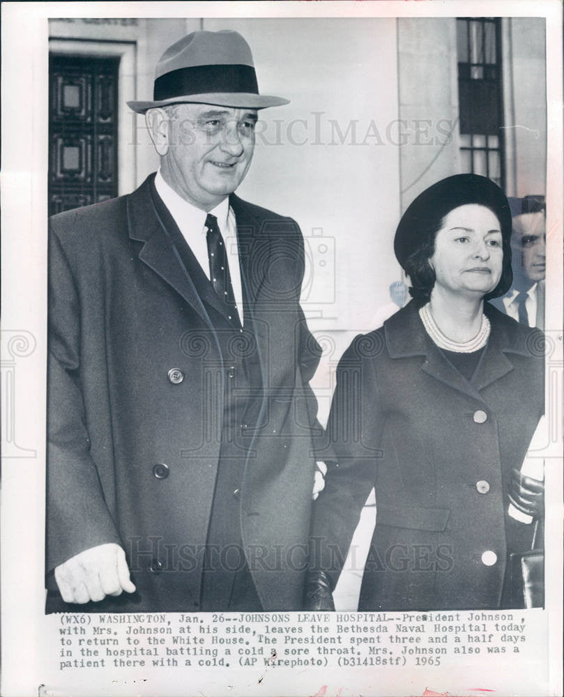 1965 Press Photo Lyndon B. Johnson President - Historic Images