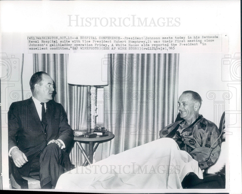 1965 Press Photo Johnson US President - Historic Images