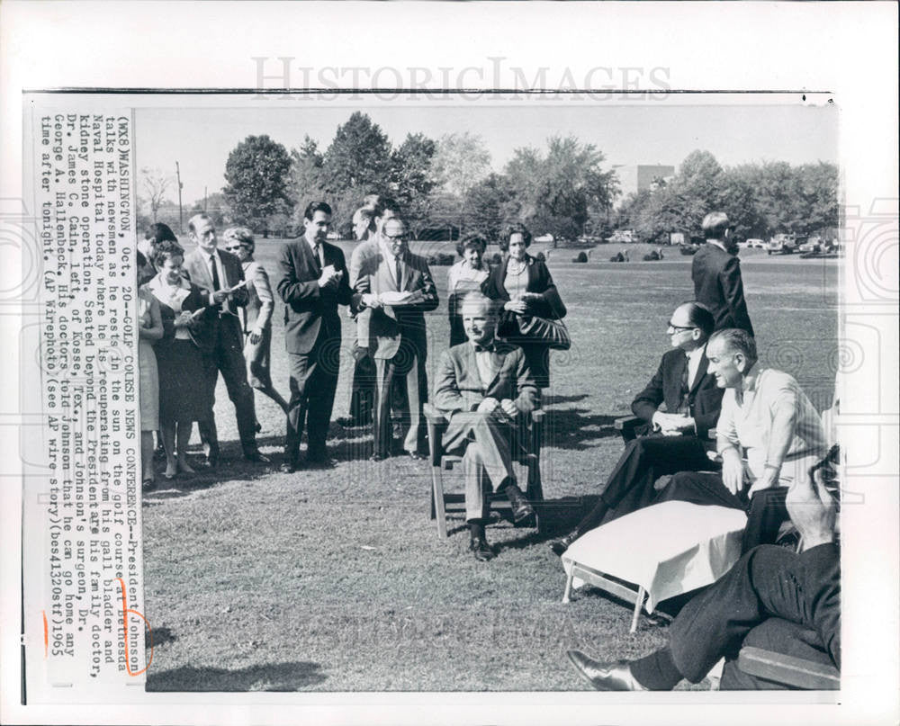 1965 Press Photo Johnson President - Historic Images