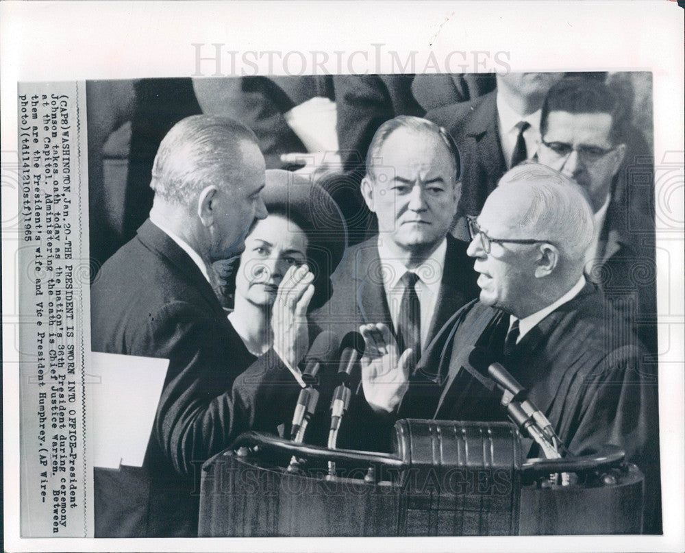 1965 Press Photo Lyndon Baines Johnson President us - Historic Images