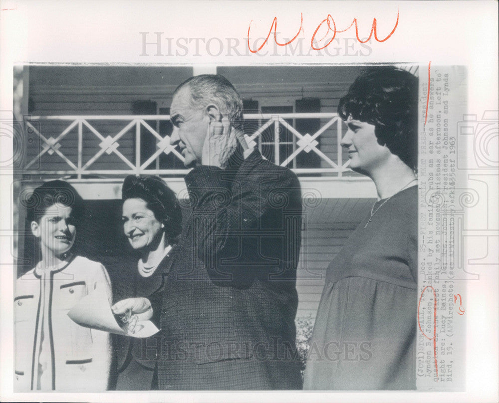 1963 Press Photo  President Lyndon Johnson - Historic Images