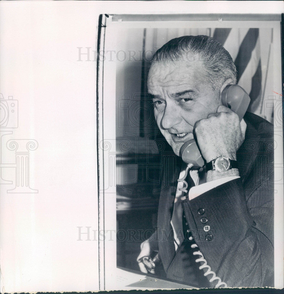 1964 Press Photo Lyndon B. Johnson president - Historic Images