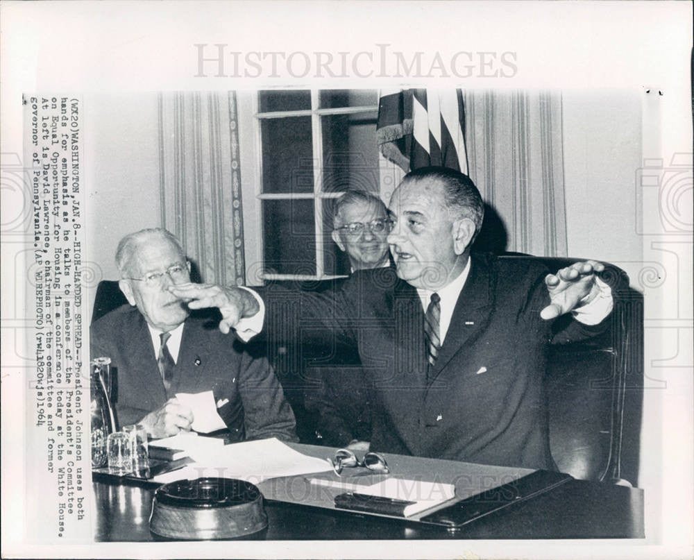 1954 Press Photo Lyndon Baines Johnson President us - Historic Images