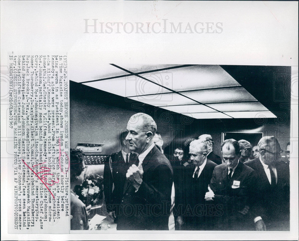 1967 Press Photo Lyndon B Johnson - Historic Images