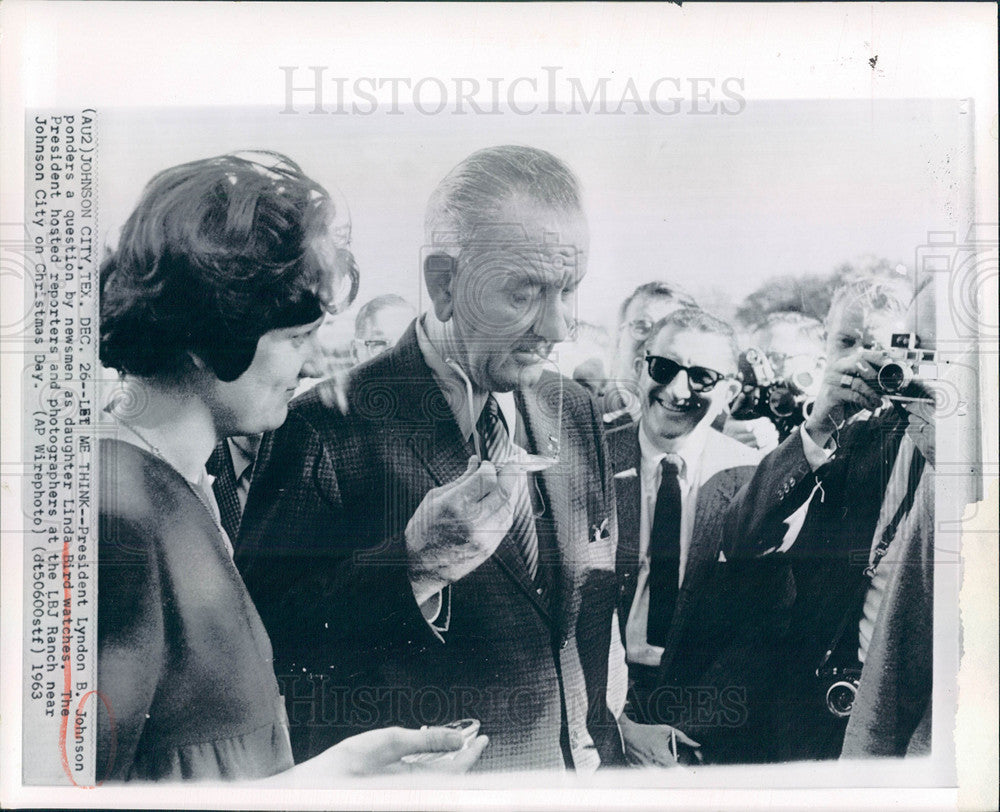 1963 Press Photo Lyndon Johnson Ranch Linda Bird Texas - Historic Images