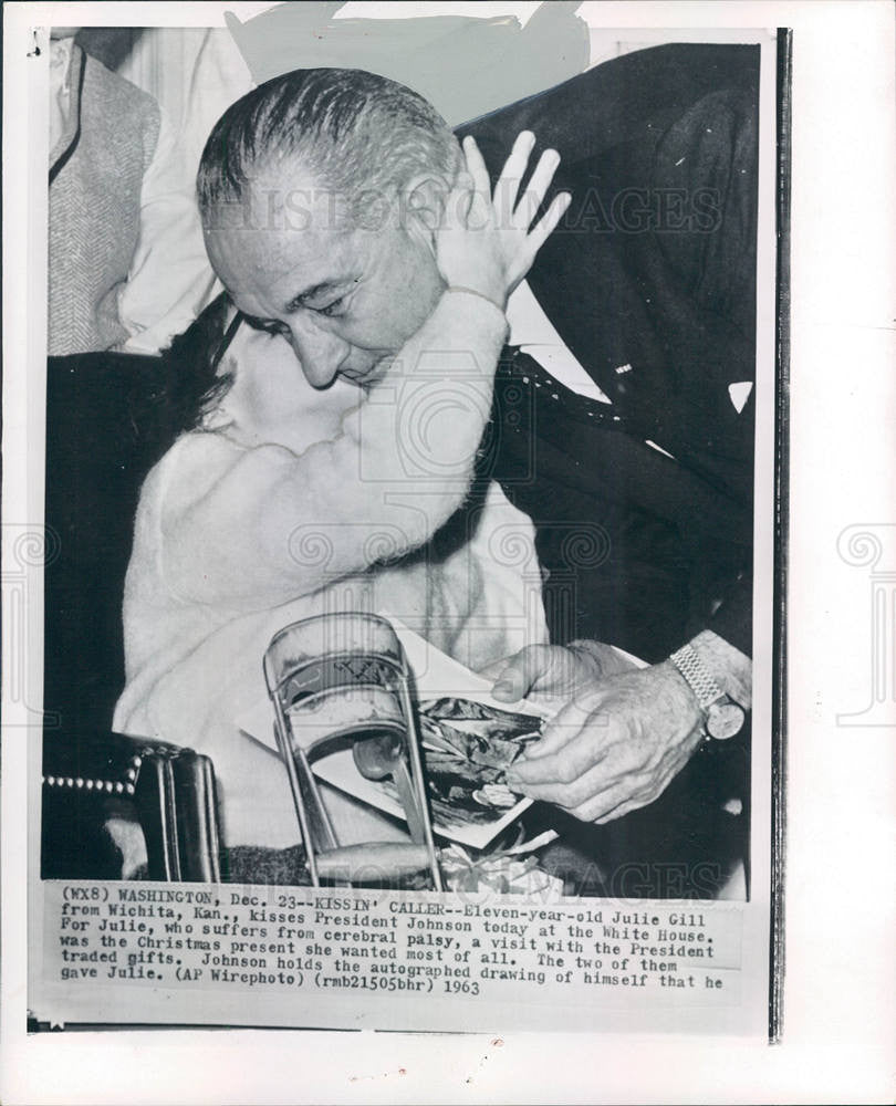 1963 Press Photo President Johnson, White House - Historic Images