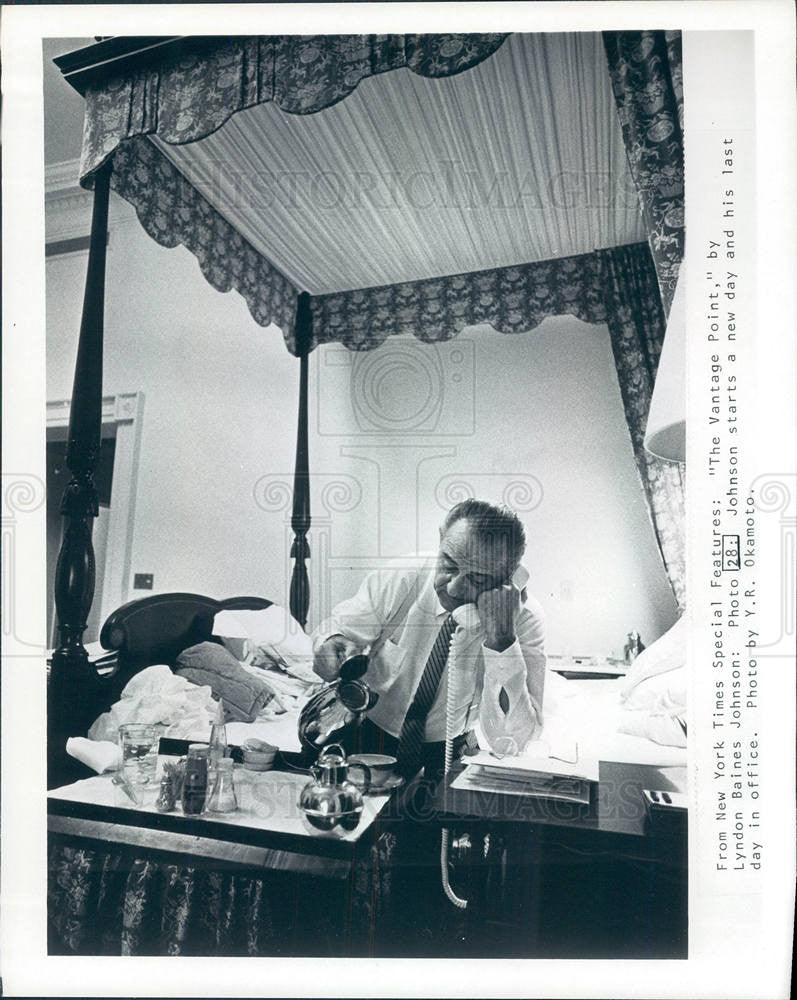 Press Photo Lyndon Johnson  President  of US - Historic Images