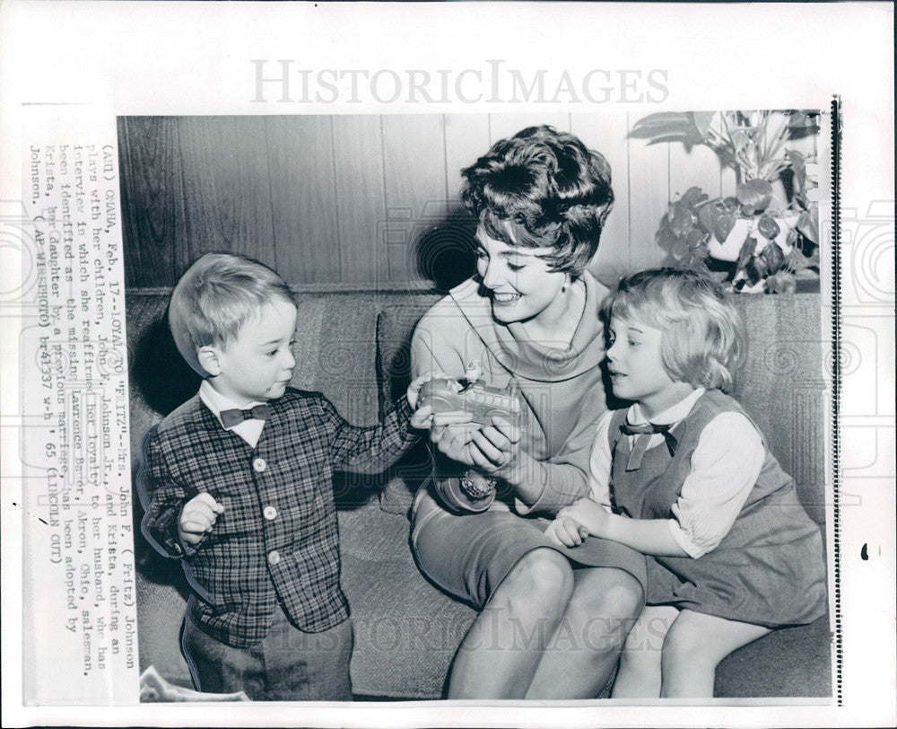 1965 Press Photo Mrs. John F. Johnson - Historic Images