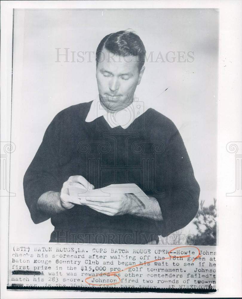 1959 Press Photo Howie Johnson Professional Golfer - Historic Images