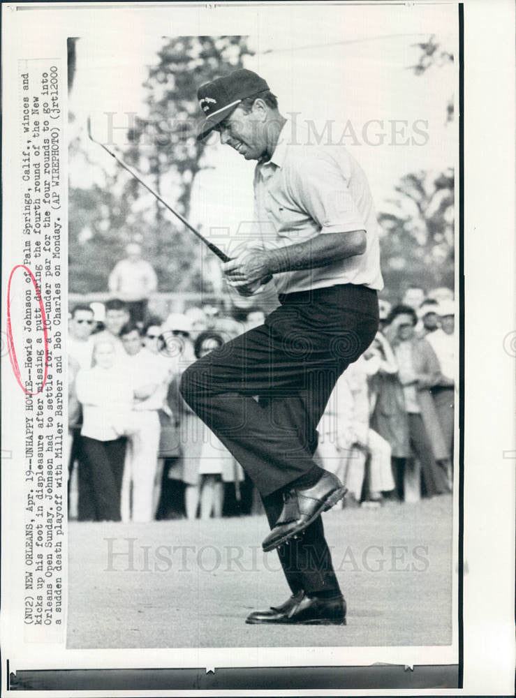 1970 Press Photo Howie Johnson Golf New Orleans Open - Historic Images