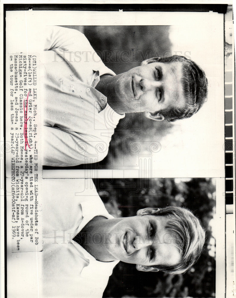 1969 Press Photo Bob Menne Grier Jones American golfer - Historic Images