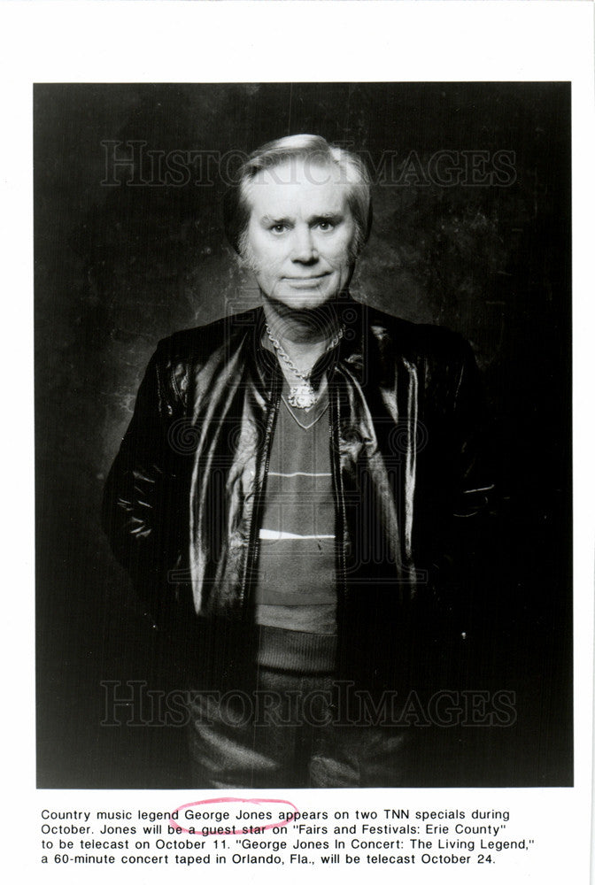 1983 Press Photo George Jones American music singer - Historic Images