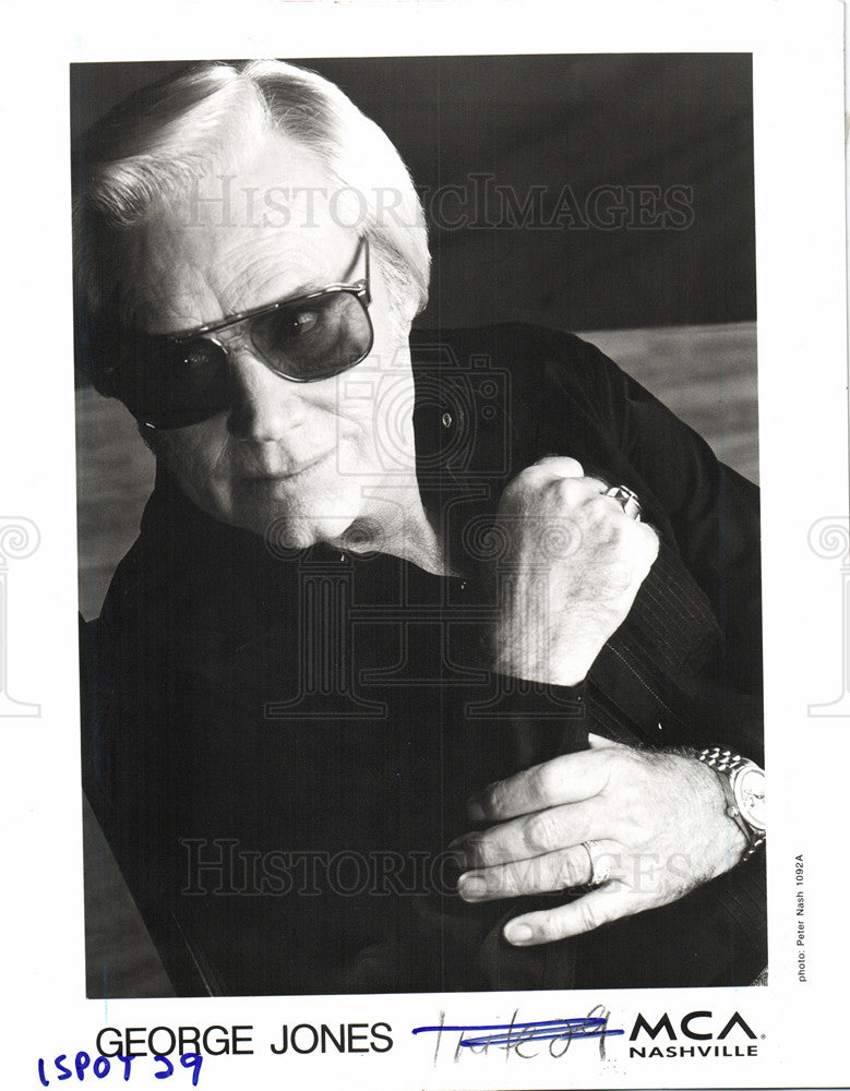 1993 Press Photo George Jones American music singer - Historic Images