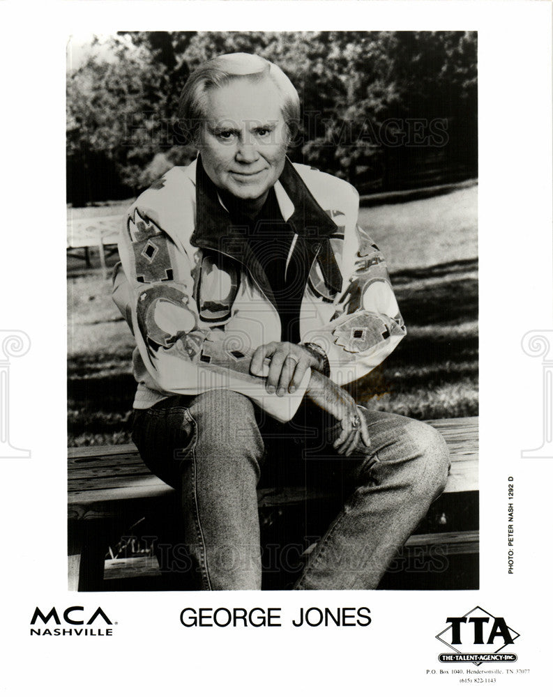 1995 Press Photo Singer George Jones MCA Nashville - Historic Images