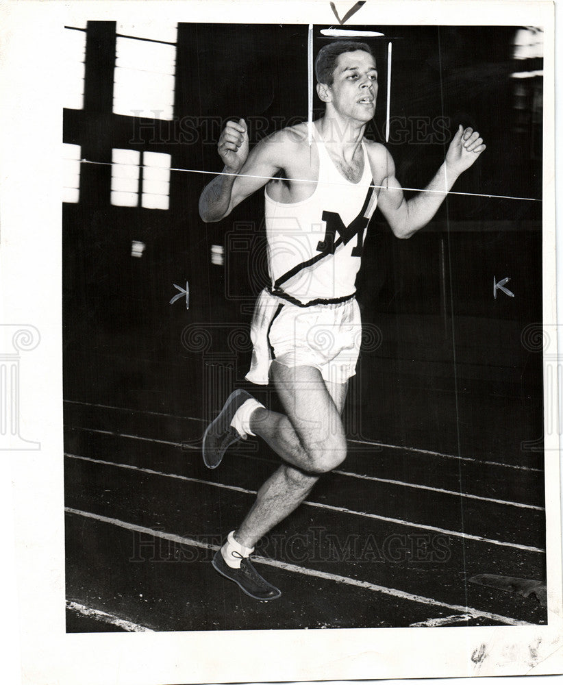 Press Photo Don McEwen athlete NCAA Michigan - Historic Images