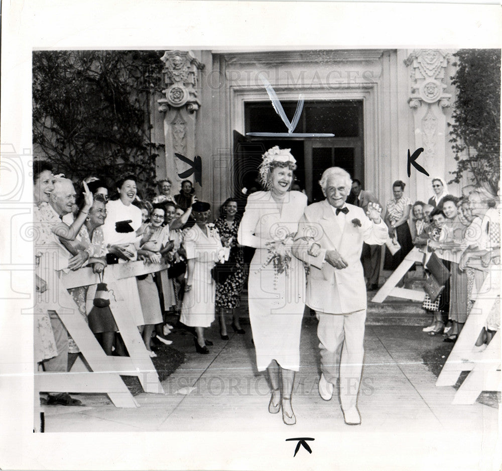 1948 Press Photo Bernarr MacFadden and Bride - Historic Images