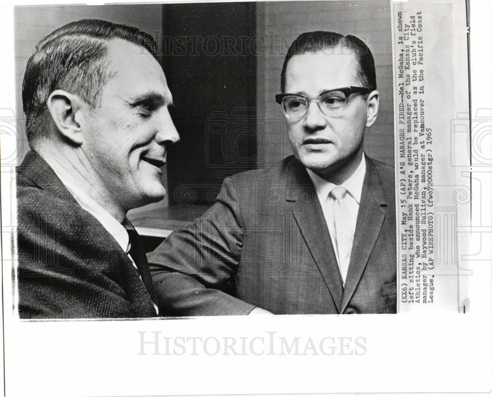 1965 Press Photo Mel Mcgaha Manager - Historic Images