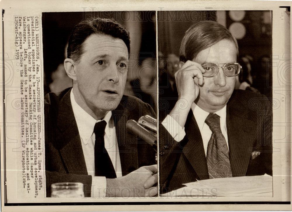 1973 Press Photo Appointees Quizzed - Historic Images