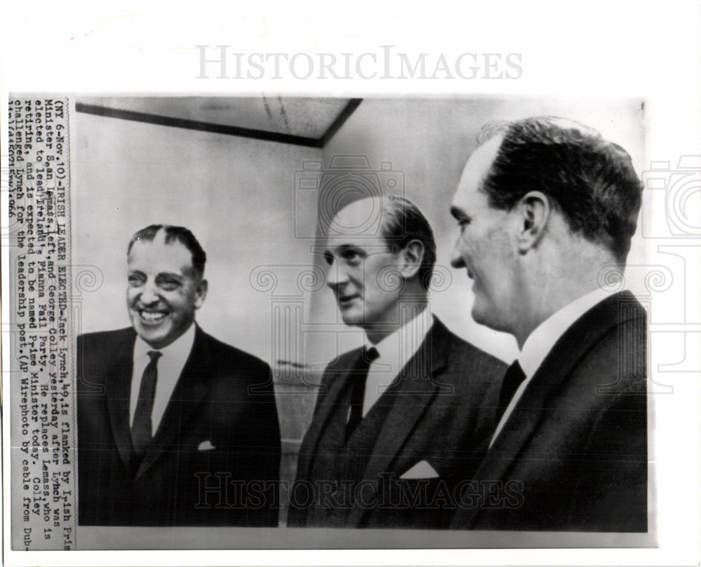 1966 Press Photo Jack Lynch Fianna Fail Party Ireland - Historic Images