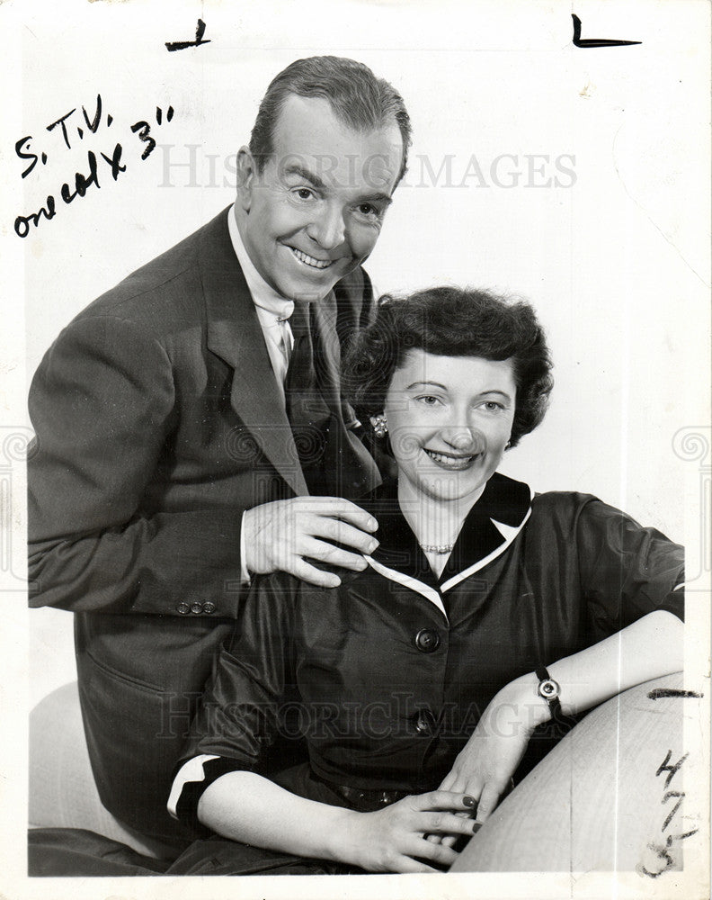 1953 Press Photo Alan Bunce Peg Lynch Ethel Albert NBC - Historic Images