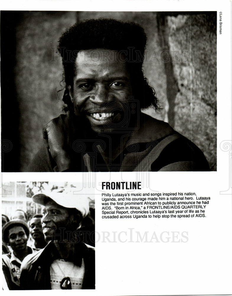 1990 Press Photo Philly Lutaaya Uganda Africa AIDS - Historic Images