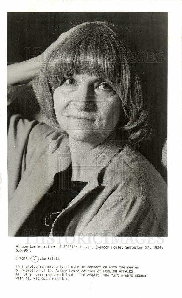 1985 Press Photo ALISON LURIE, author  FOREGIN AFFAIRS - Historic Images