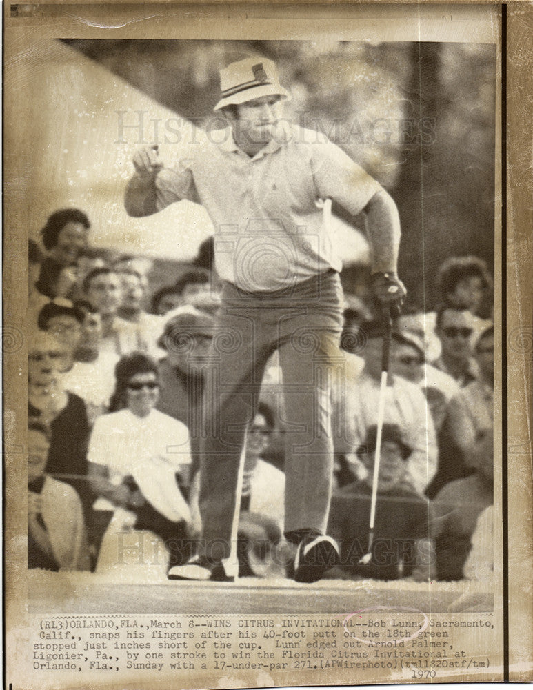 1970 Press Photo Bob Lunn American golfer - Historic Images