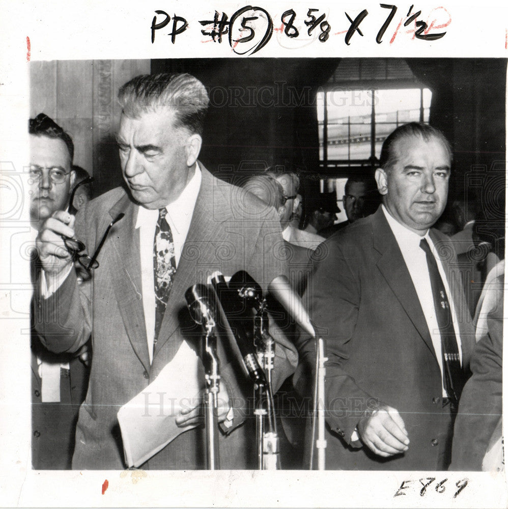 1954 Press Photo censure hearing advesaries - Historic Images