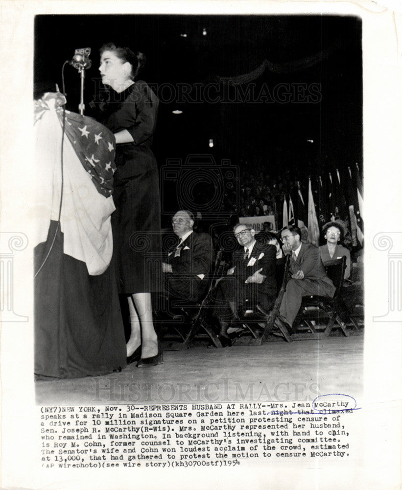 1954 Press Photo Jean McCarthy American Politician Poet - Historic Images