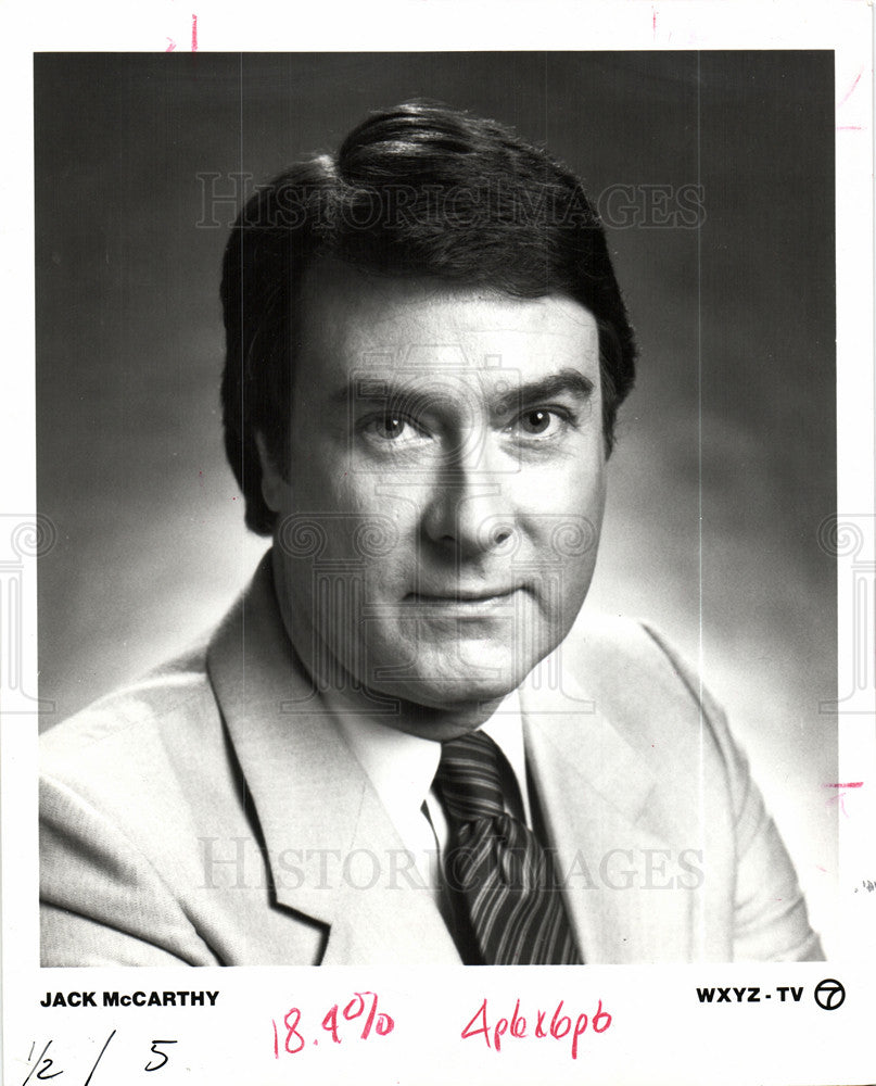 1985 Press Photo Jack McCarthy Television Personality - Historic Images