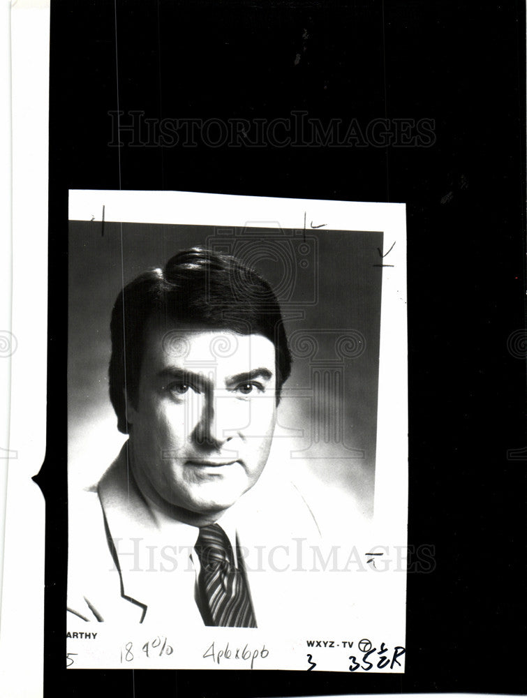 1985 Press Photo Jack McCarthy TV host WXYZ-TV - Historic Images
