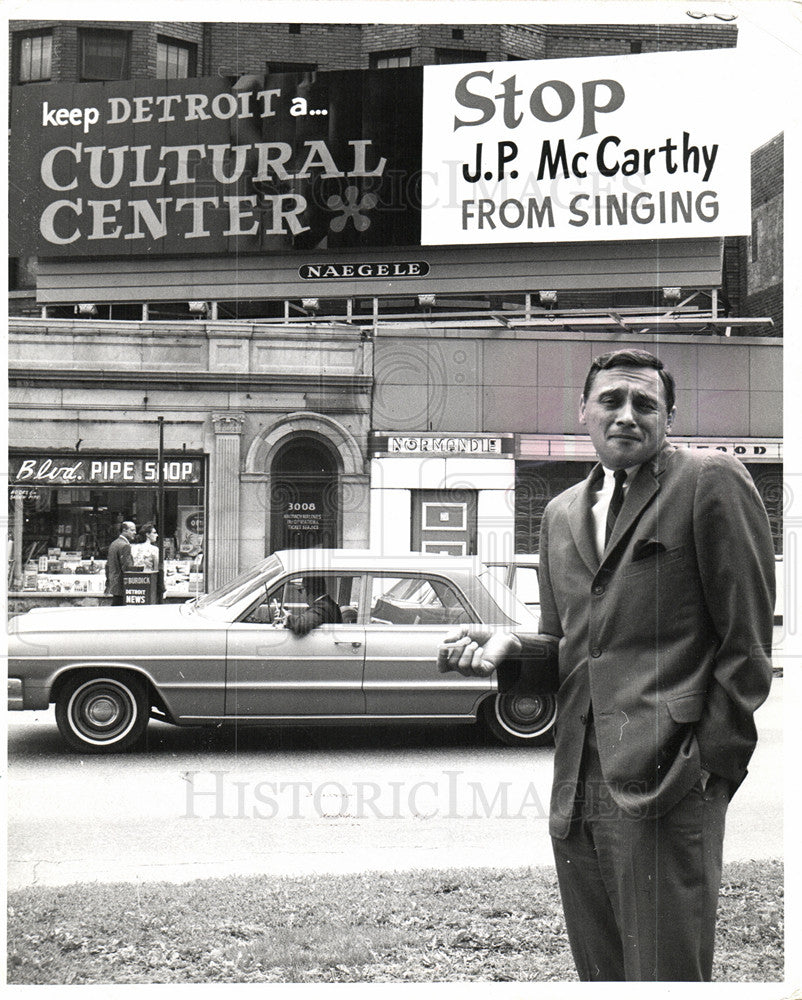 1969 Press Photo J. P. McCarthy Radio personality WJR - Historic Images