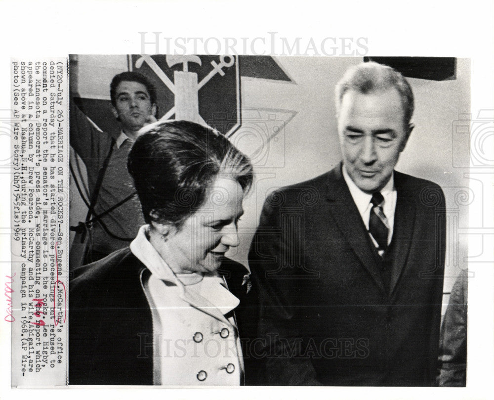 Press Photo Eugene J.McCarthy Senator - Historic Images