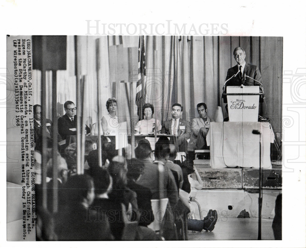 1968 Press Photo Ben McCarthy Democrat Sacramento 1968 - Historic Images