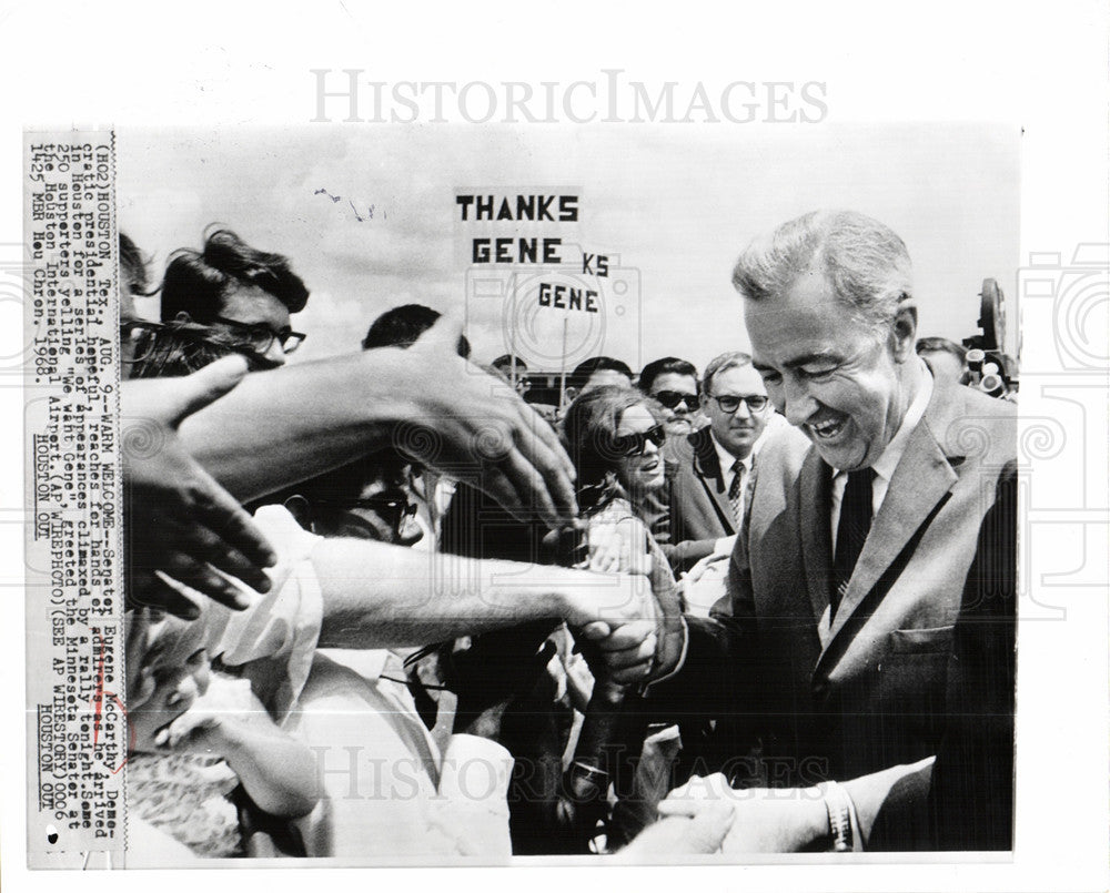 1968 Press Photo Senator Eugene McCarthy Minnesota - Historic Images