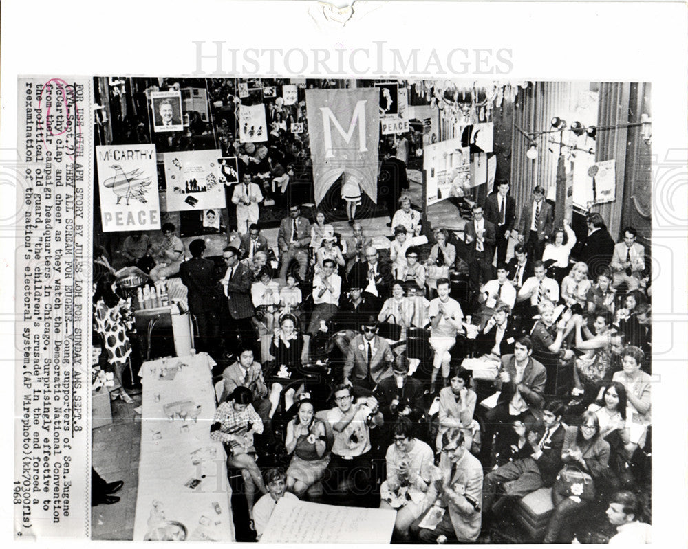 1969 Press Photo Eugene McCarthy-1968 Childrens crusade - Historic Images