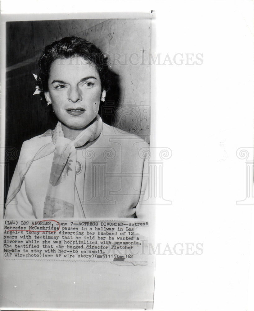 1962 Press Photo Mercedes McCambridge - Historic Images