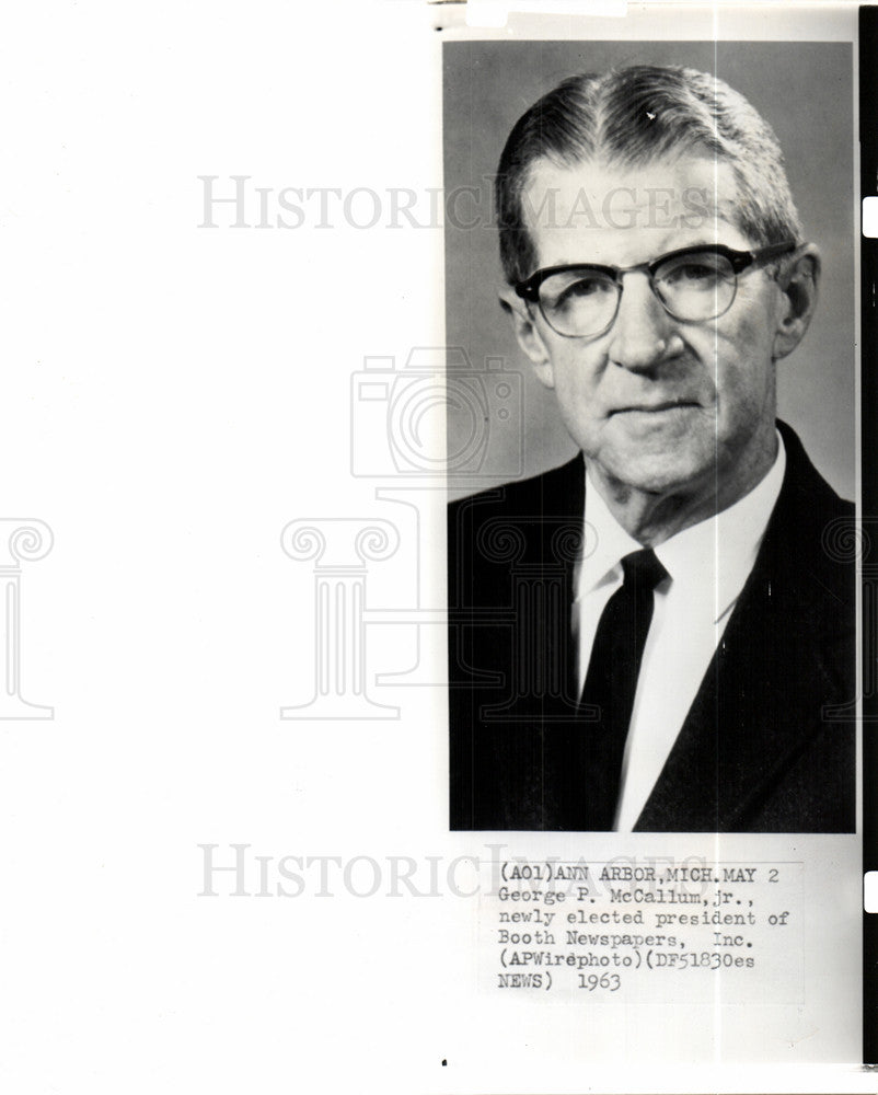 1963 Press Photo George P. Mccallum,Jr President - Historic Images