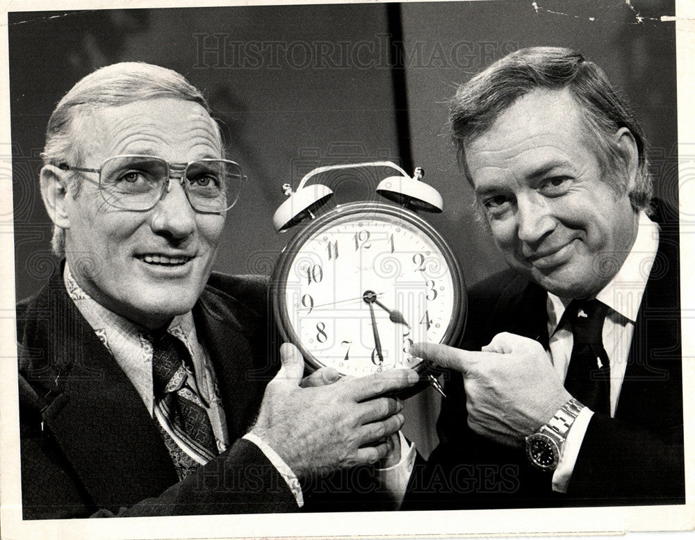 1973 Press Photo Today show host Hugh Downs Frank McGee - Historic Images