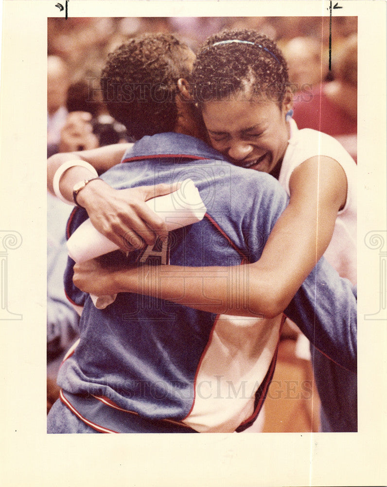 1985 Press Photo McGee Olympic 1984 basketball twins - Historic Images